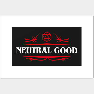 Neutral Good Alignment Dungeons Crawler and Dragons Slayer RPG Posters and Art